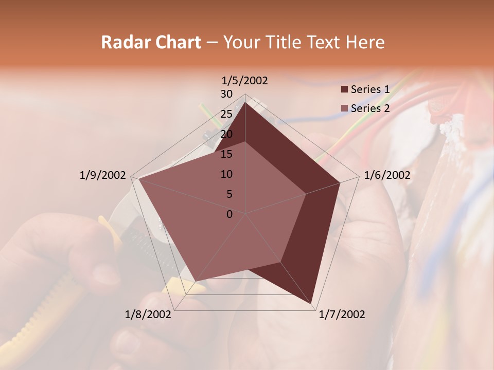 A Person Working On A Wall With Wires PowerPoint Template