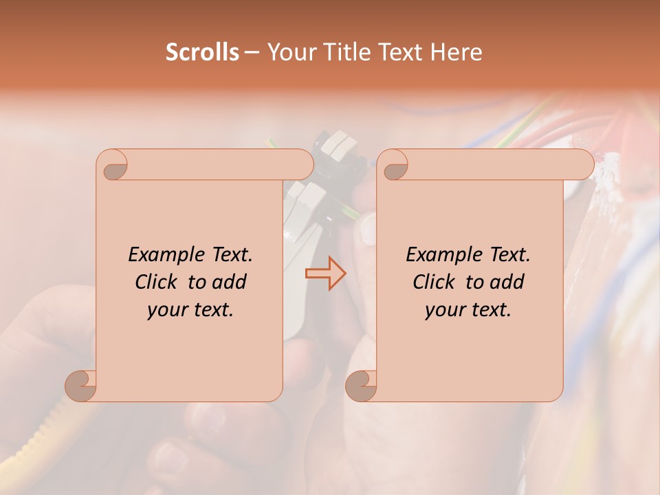 A Person Working On A Wall With Wires PowerPoint Template