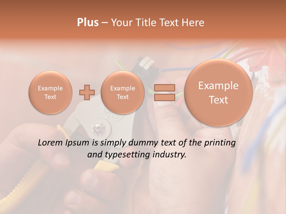 A Person Working On A Wall With Wires PowerPoint Template