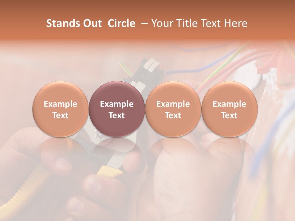 A Person Working On A Wall With Wires PowerPoint Template