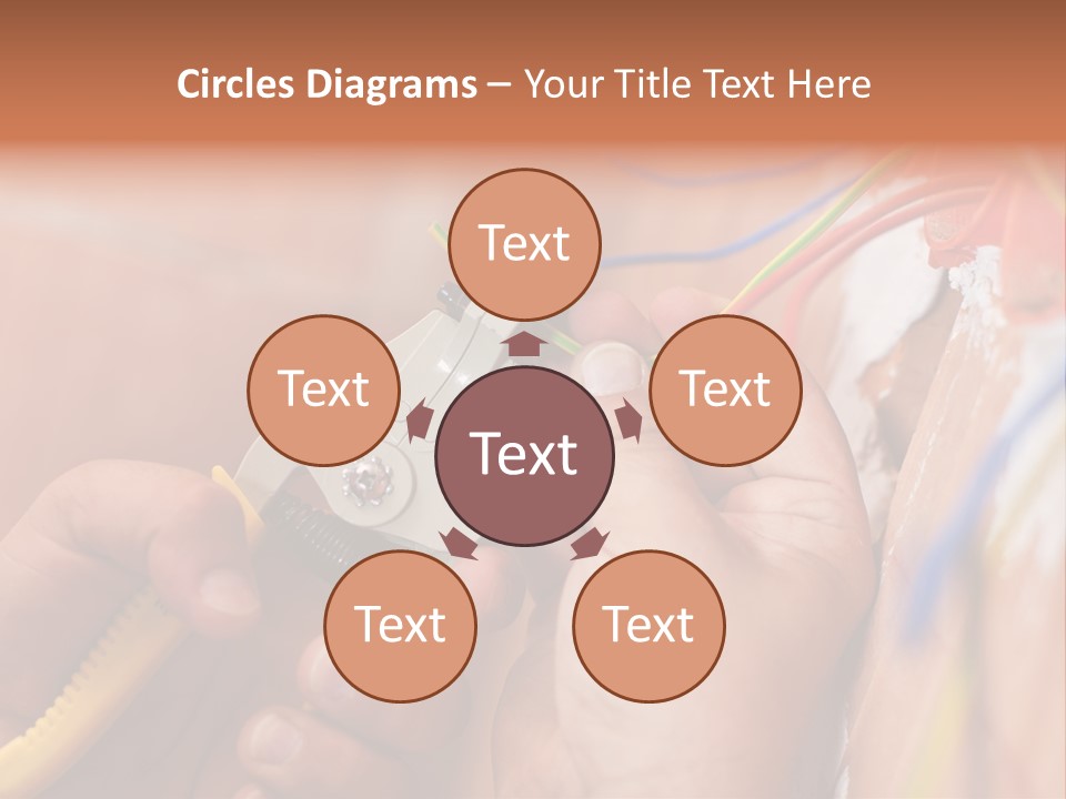 A Person Working On A Wall With Wires PowerPoint Template