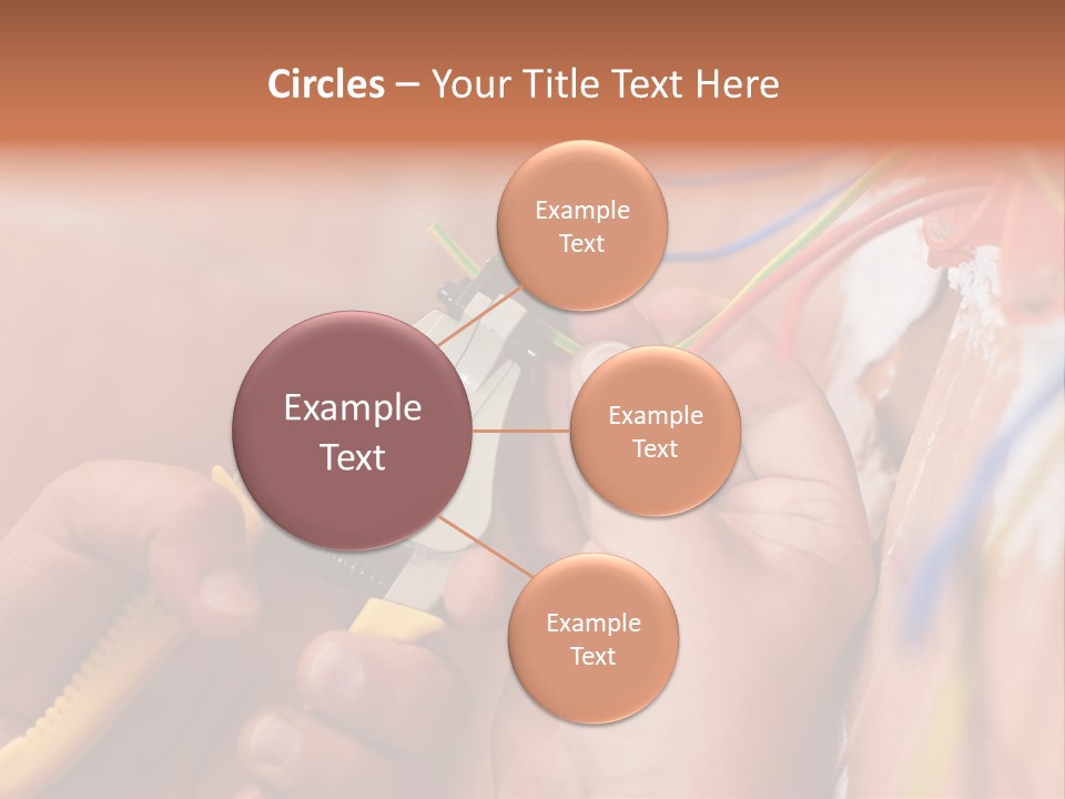 A Person Working On A Wall With Wires PowerPoint Template