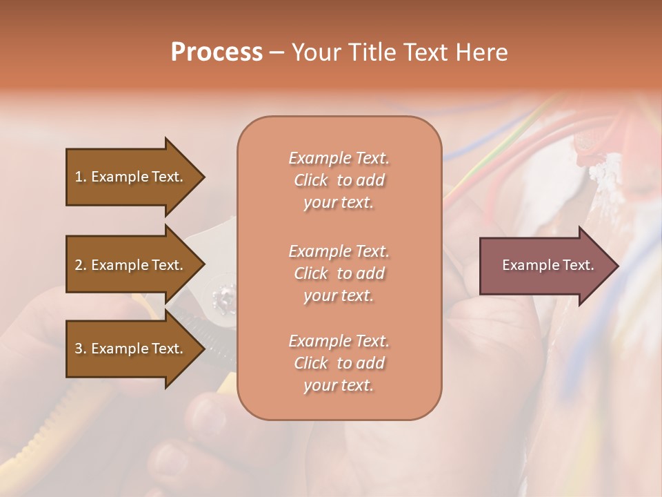A Person Working On A Wall With Wires PowerPoint Template
