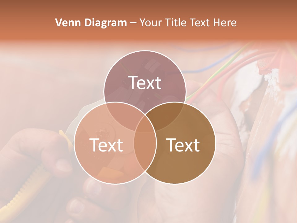 A Person Working On A Wall With Wires PowerPoint Template