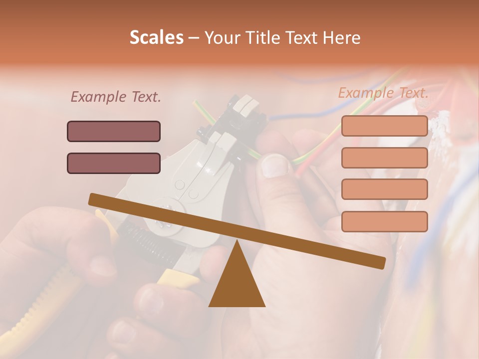 A Person Working On A Wall With Wires PowerPoint Template