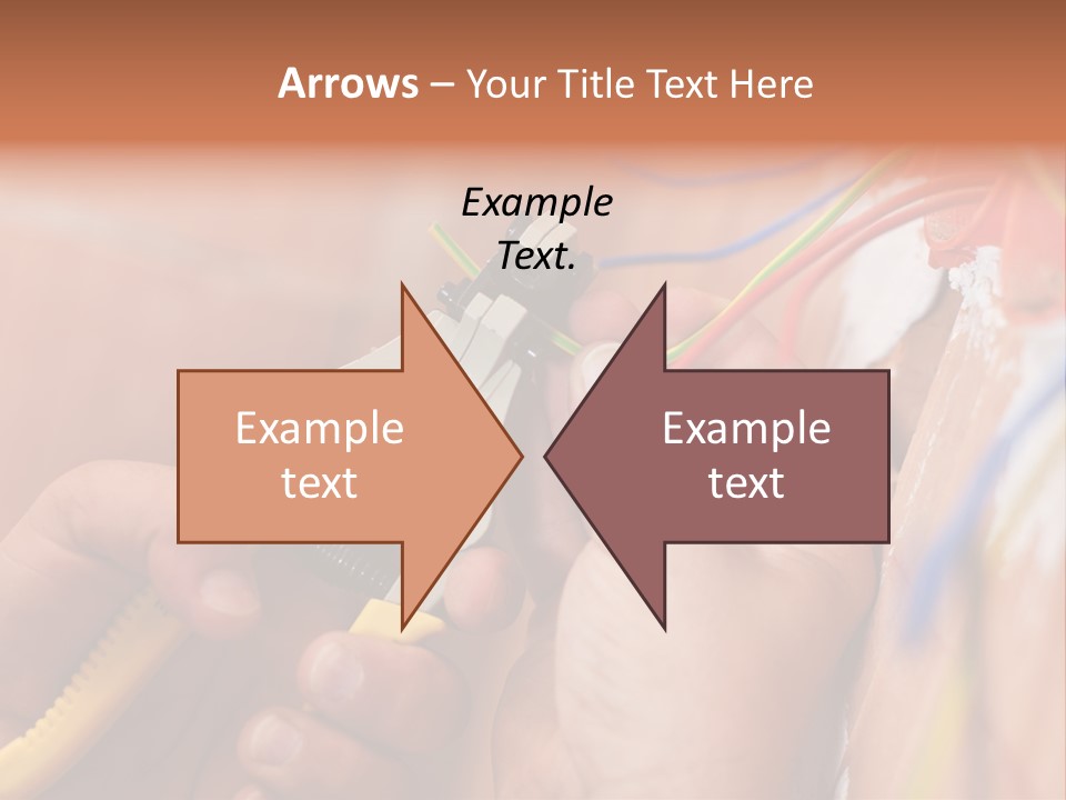 A Person Working On A Wall With Wires PowerPoint Template