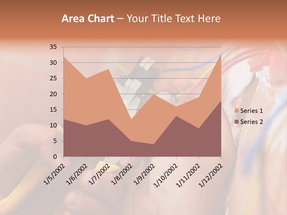 A Person Working On A Wall With Wires PowerPoint Template