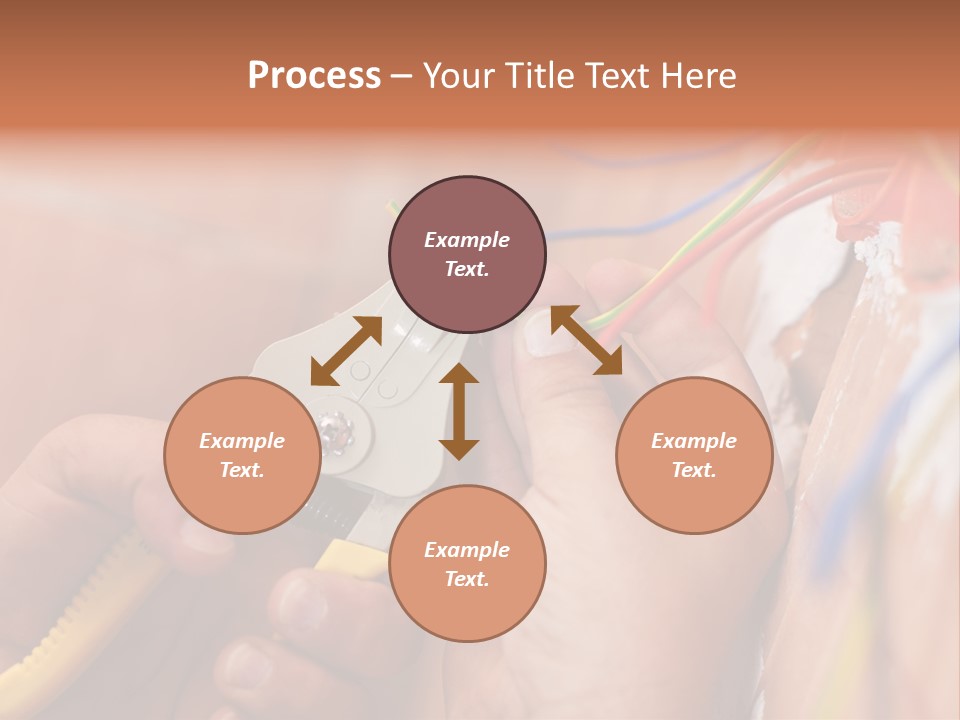 A Person Working On A Wall With Wires PowerPoint Template