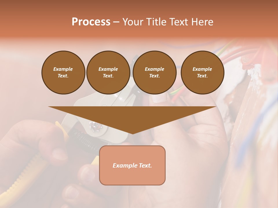 A Person Working On A Wall With Wires PowerPoint Template