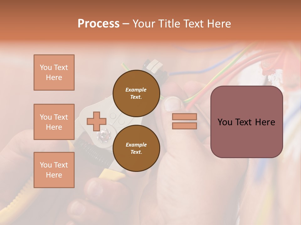 A Person Working On A Wall With Wires PowerPoint Template