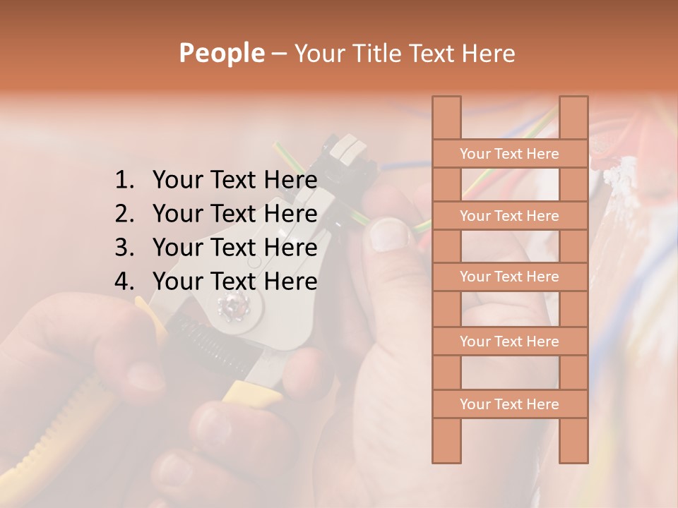 A Person Working On A Wall With Wires PowerPoint Template