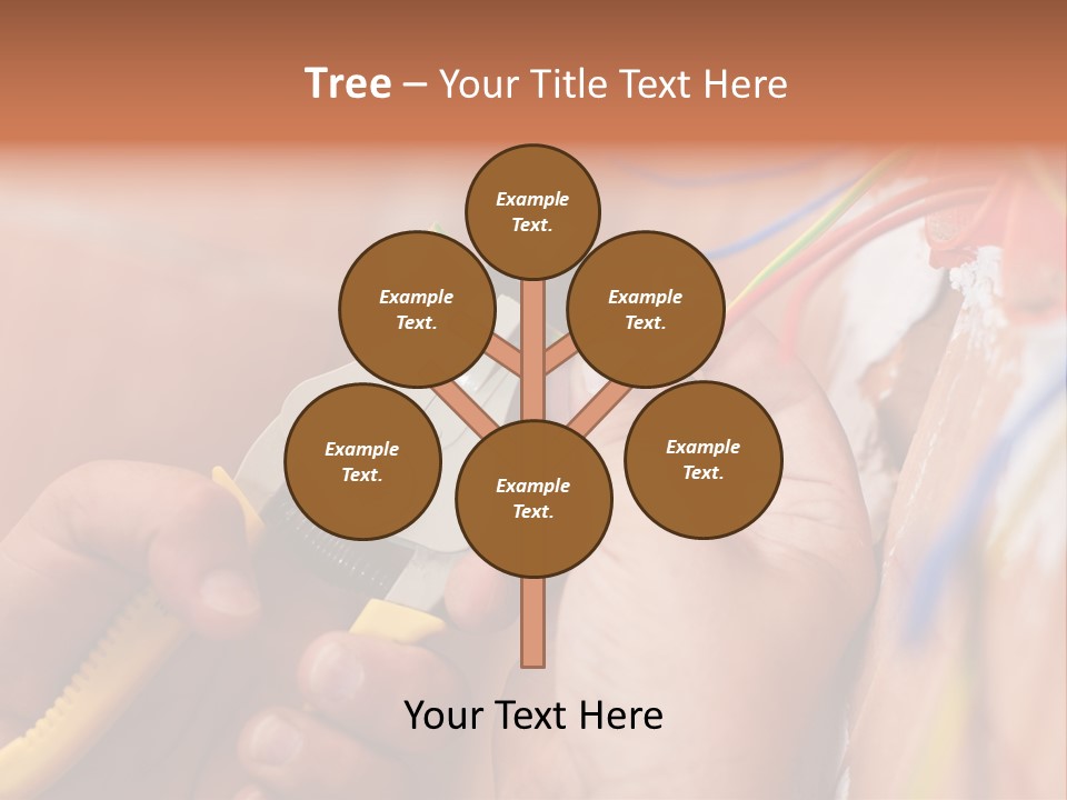 A Person Working On A Wall With Wires PowerPoint Template