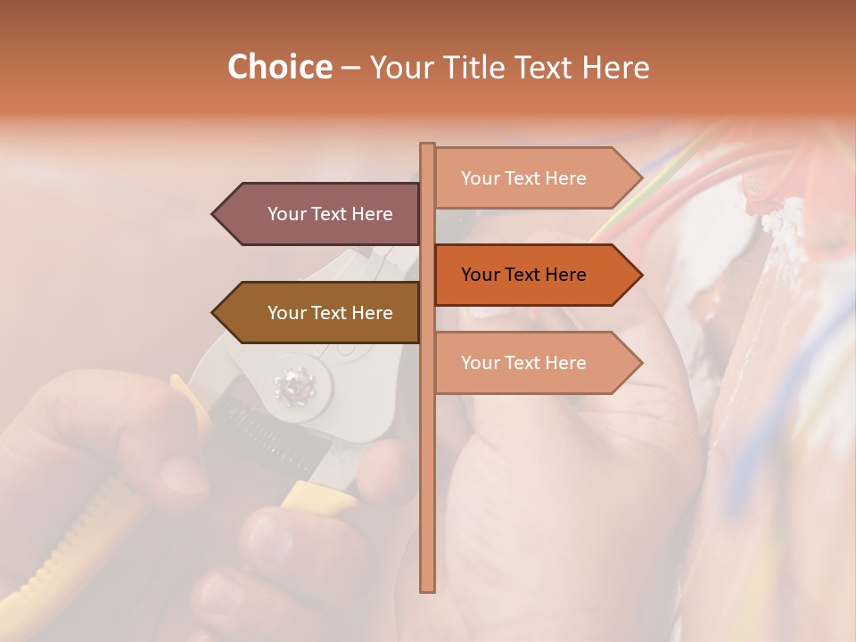 A Person Working On A Wall With Wires PowerPoint Template