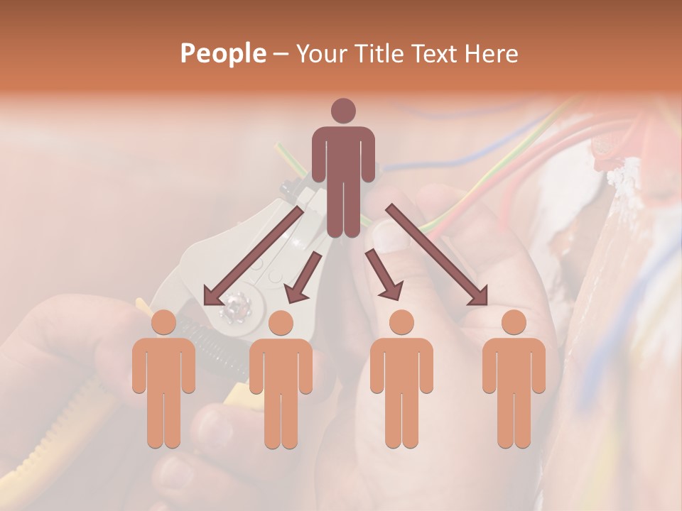 A Person Working On A Wall With Wires PowerPoint Template