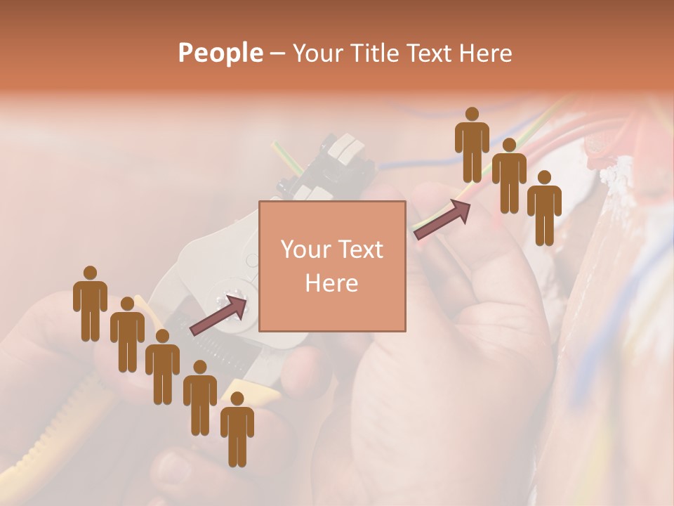 A Person Working On A Wall With Wires PowerPoint Template