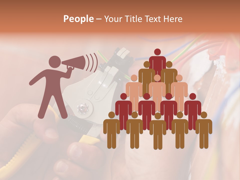 A Person Working On A Wall With Wires PowerPoint Template