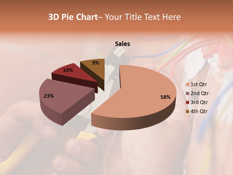 A Person Working On A Wall With Wires PowerPoint Template