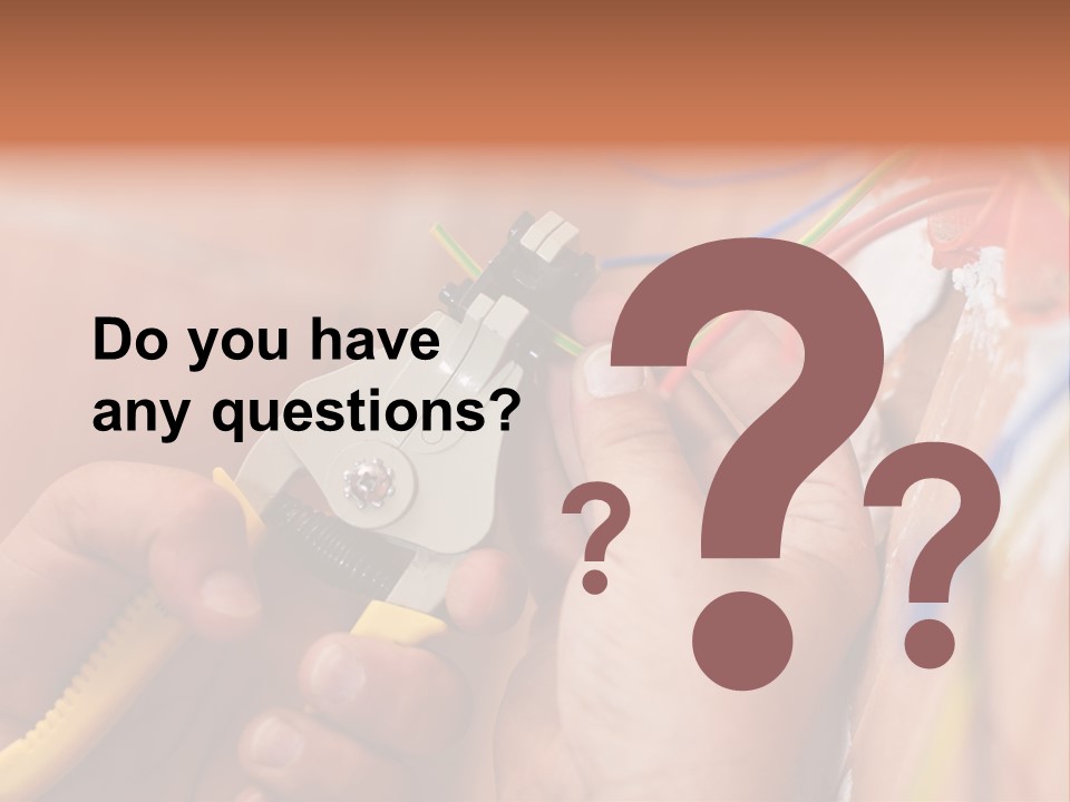 A Person Working On A Wall With Wires PowerPoint Template