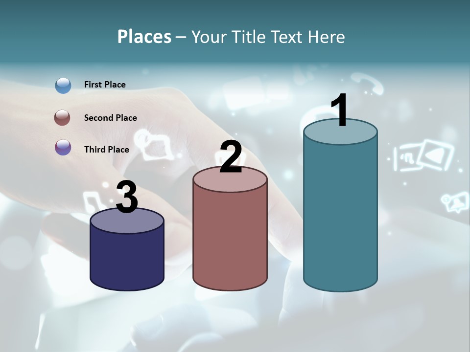 A Person Pressing A Button On A Touch Screen PowerPoint Template
