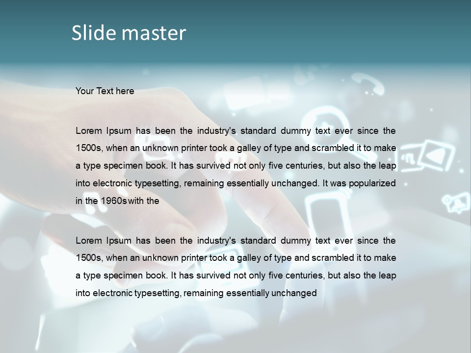 A Person Pressing A Button On A Touch Screen PowerPoint Template