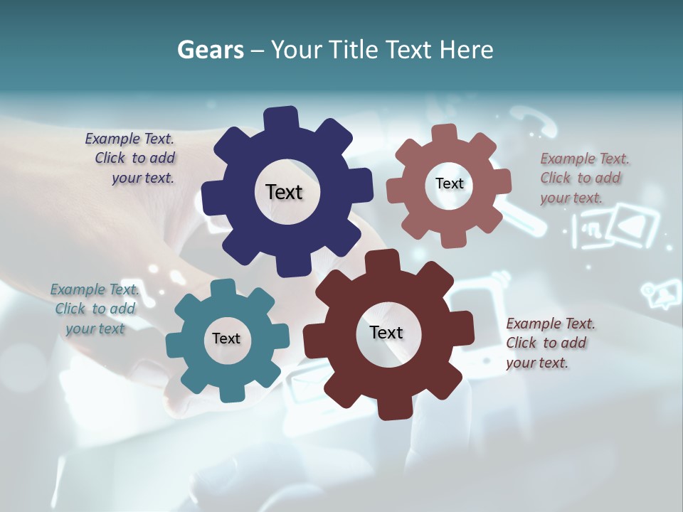 A Person Pressing A Button On A Touch Screen PowerPoint Template