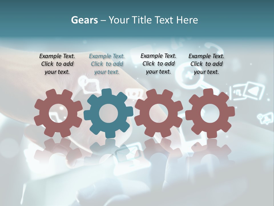 A Person Pressing A Button On A Touch Screen PowerPoint Template