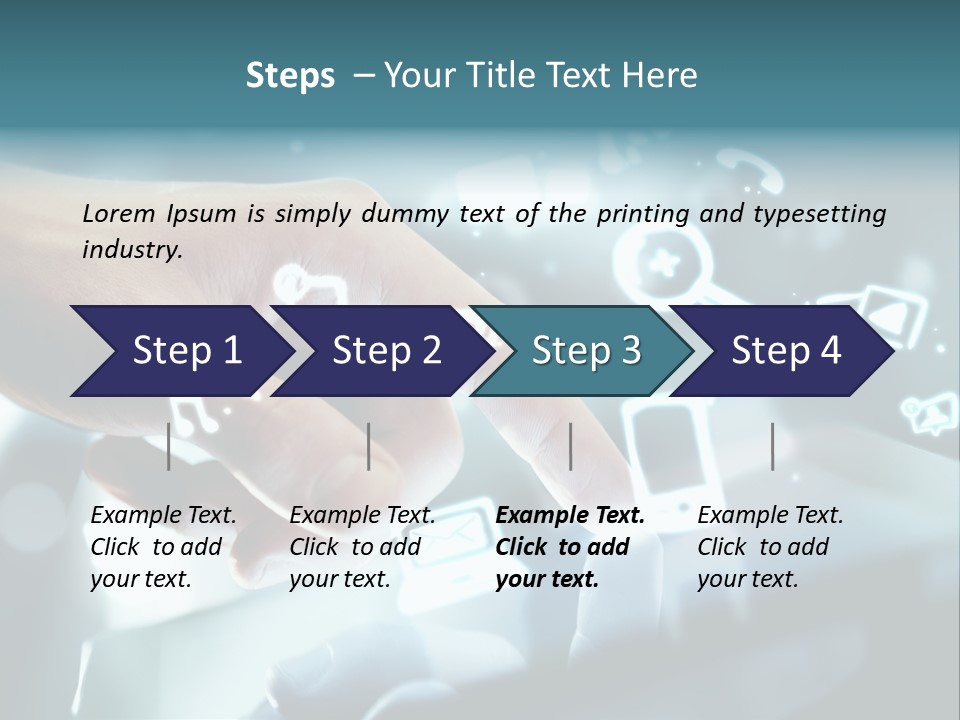A Person Pressing A Button On A Touch Screen PowerPoint Template