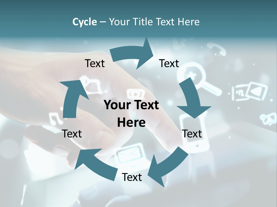 A Person Pressing A Button On A Touch Screen PowerPoint Template