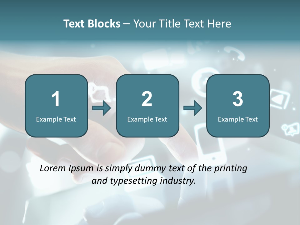 A Person Pressing A Button On A Touch Screen PowerPoint Template