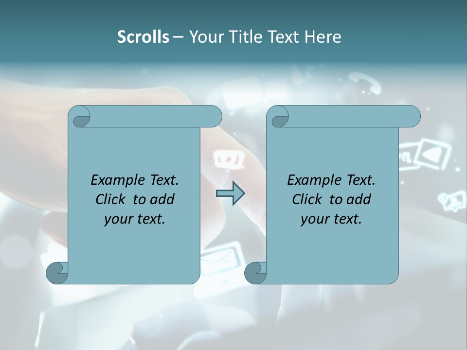 A Person Pressing A Button On A Touch Screen PowerPoint Template