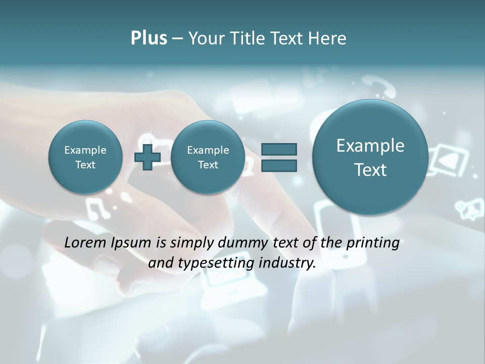 A Person Pressing A Button On A Touch Screen PowerPoint Template