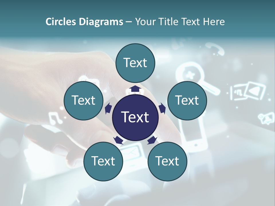 A Person Pressing A Button On A Touch Screen PowerPoint Template