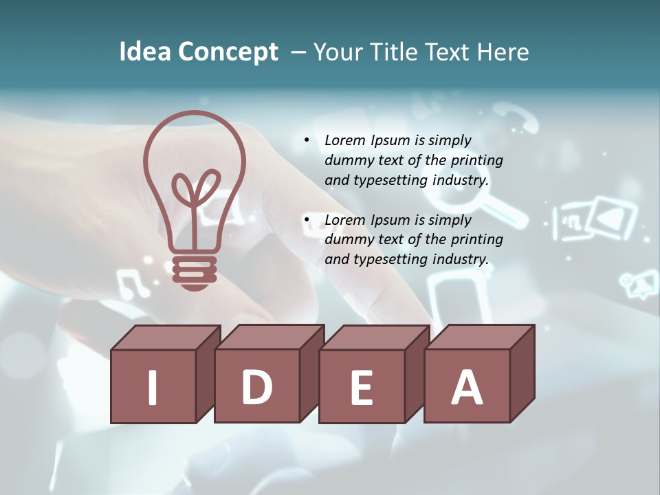 A Person Pressing A Button On A Touch Screen PowerPoint Template