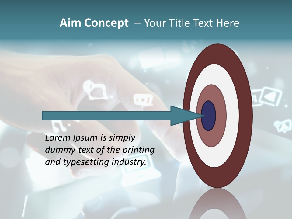 A Person Pressing A Button On A Touch Screen PowerPoint Template