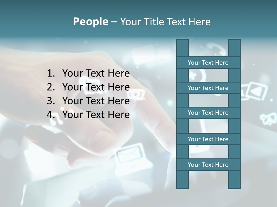 A Person Pressing A Button On A Touch Screen PowerPoint Template