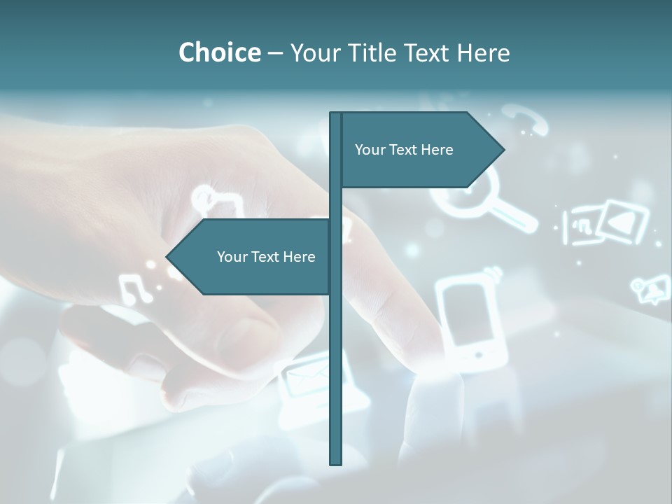 A Person Pressing A Button On A Touch Screen PowerPoint Template