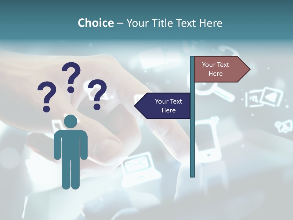 A Person Pressing A Button On A Touch Screen PowerPoint Template