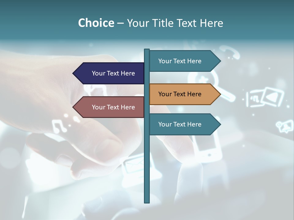 A Person Pressing A Button On A Touch Screen PowerPoint Template