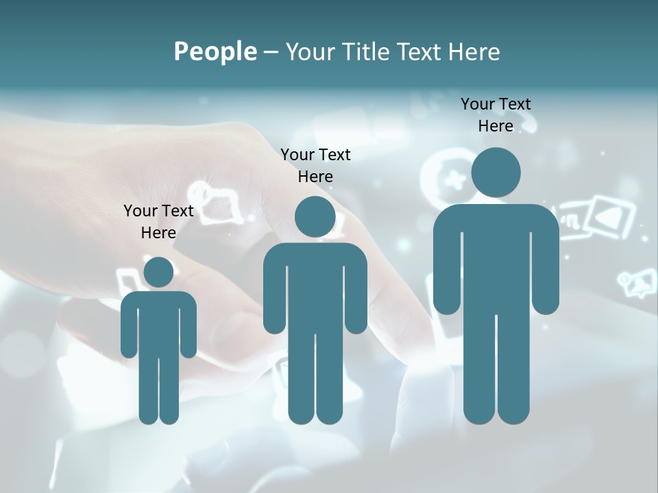 A Person Pressing A Button On A Touch Screen PowerPoint Template