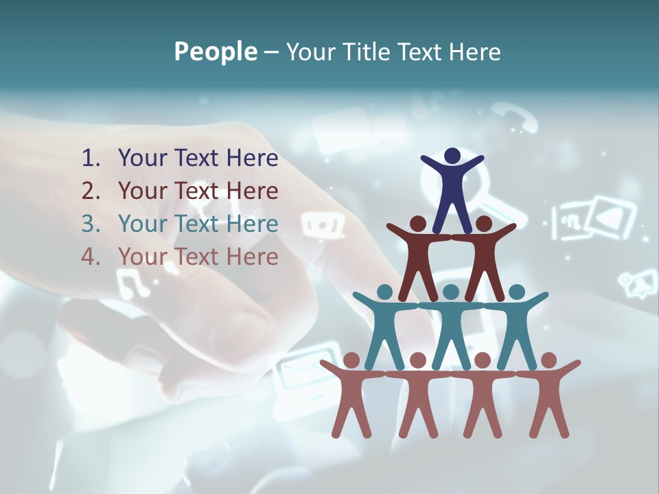 A Person Pressing A Button On A Touch Screen PowerPoint Template