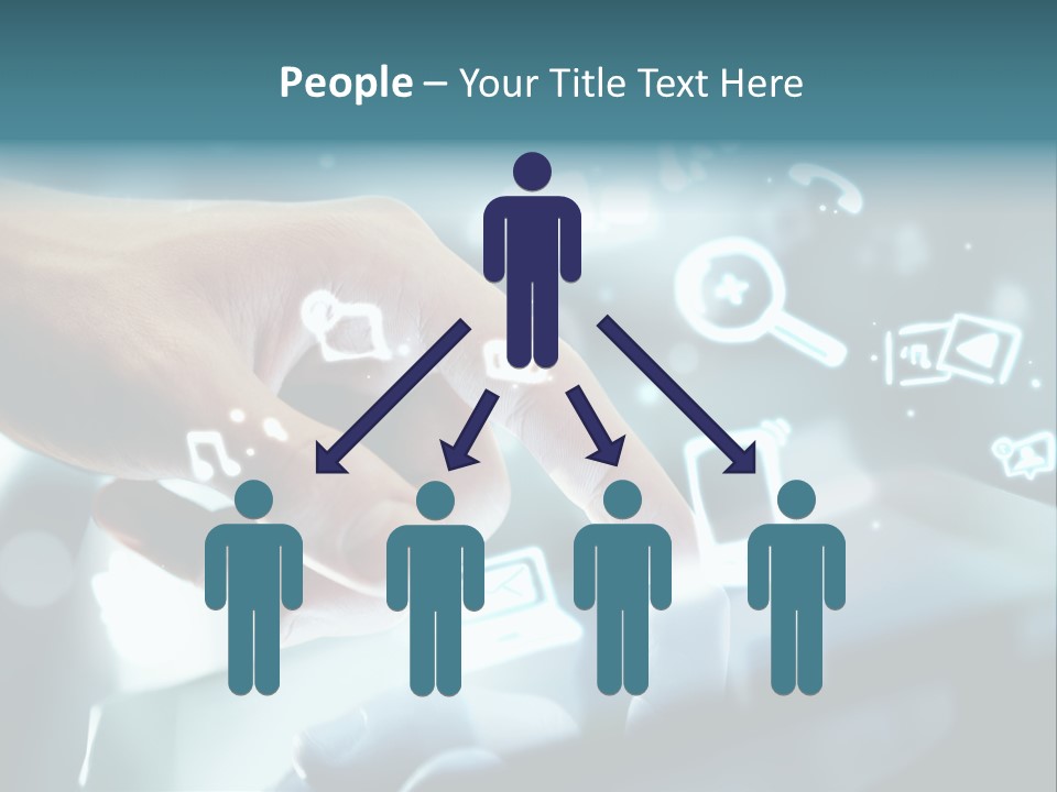 A Person Pressing A Button On A Touch Screen PowerPoint Template