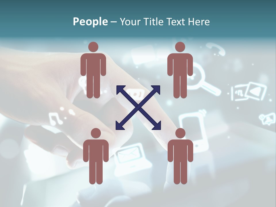 A Person Pressing A Button On A Touch Screen PowerPoint Template