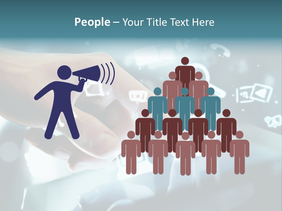 A Person Pressing A Button On A Touch Screen PowerPoint Template