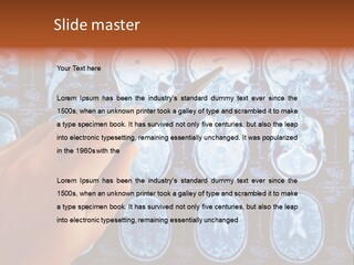 A Person Holding A Pen In Front Of Mri Images PowerPoint Template