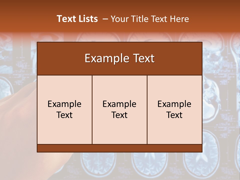 A Person Holding A Pen In Front Of Mri Images PowerPoint Template