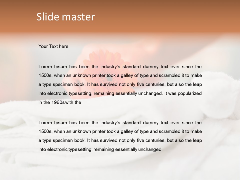 A Person Holding A Flower On Top Of A Bed PowerPoint Template