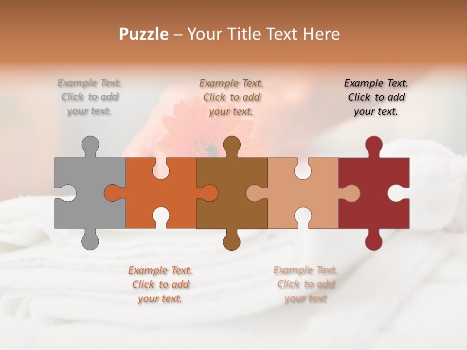 A Person Holding A Flower On Top Of A Bed PowerPoint Template