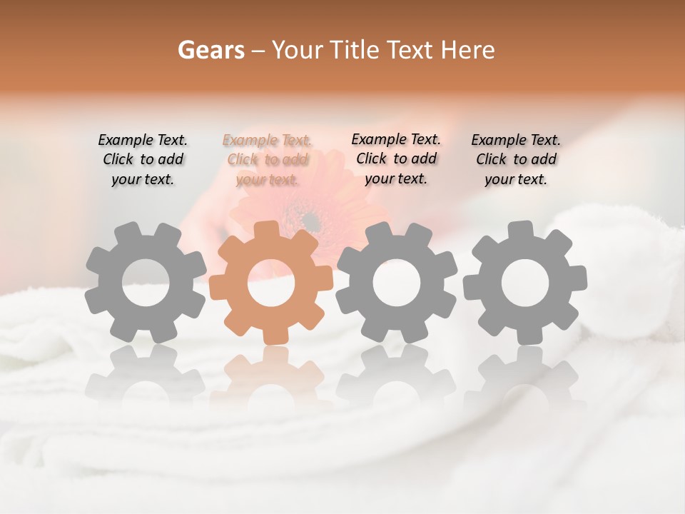 A Person Holding A Flower On Top Of A Bed PowerPoint Template