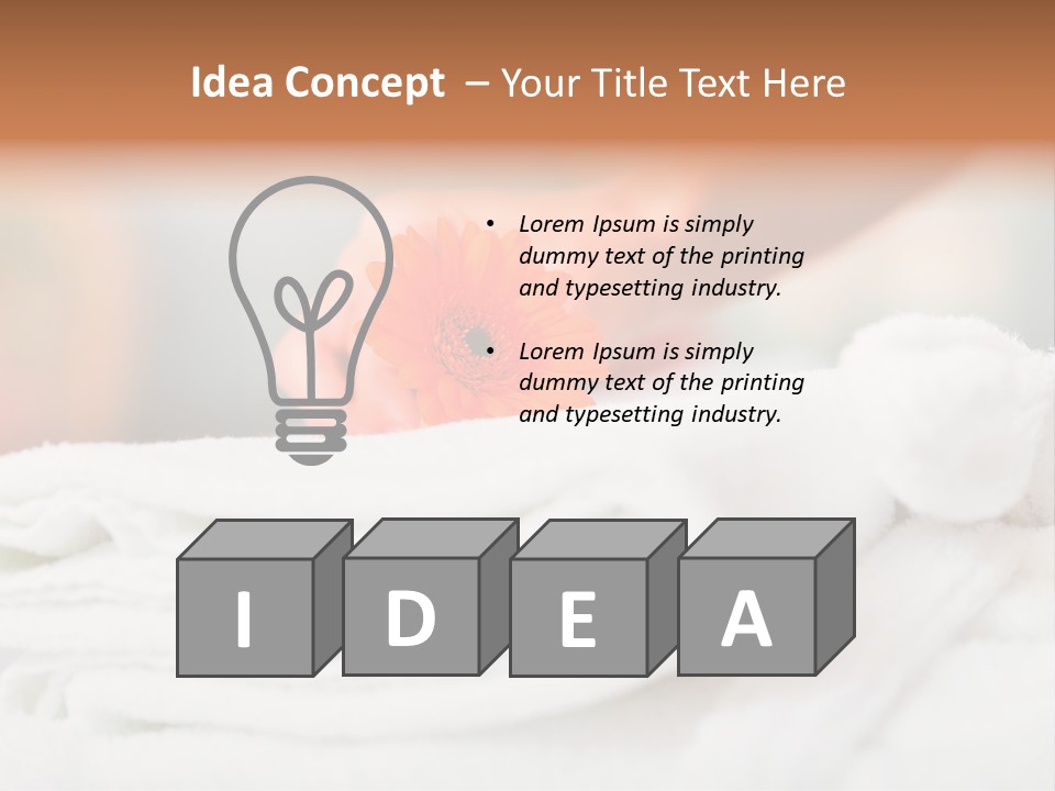 A Person Holding A Flower On Top Of A Bed PowerPoint Template