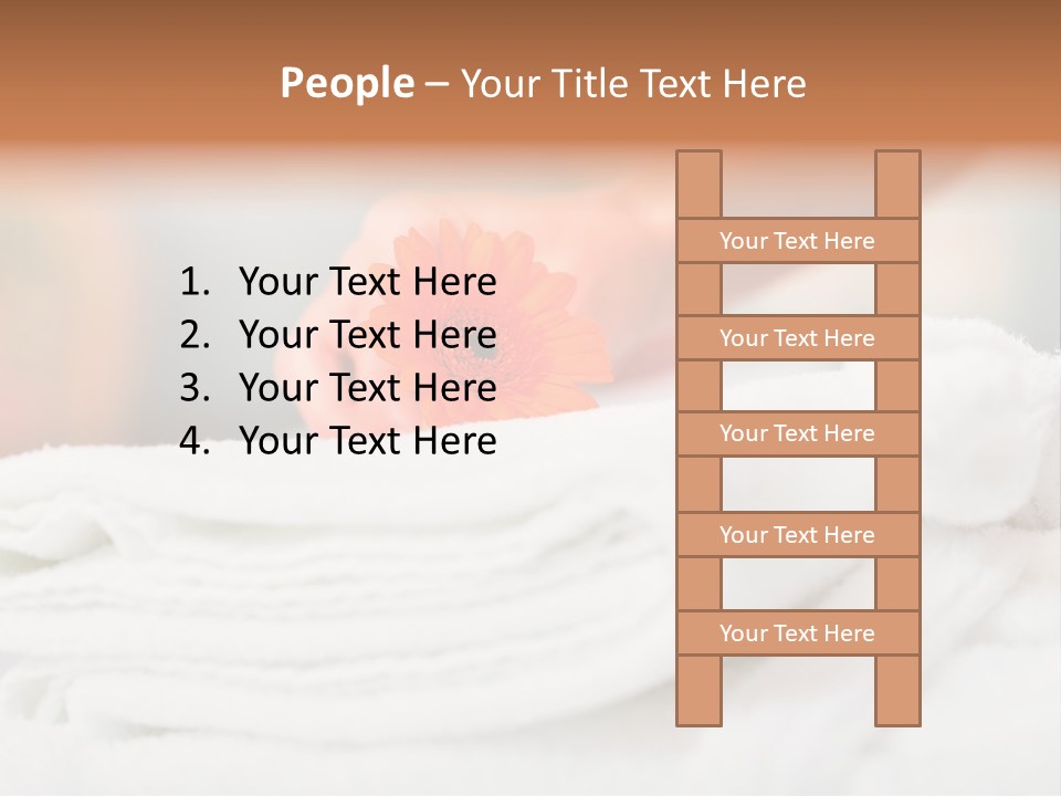 A Person Holding A Flower On Top Of A Bed PowerPoint Template